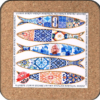 base de cortiça e cerâmica imagem de sardinha e azulejos