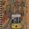 Bloco de Notas em Cortiça Elétrico Lisboa em pintura