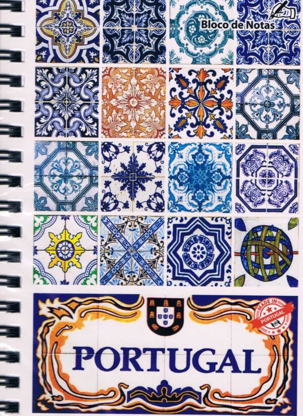 bloco de notas em papel imagens de azulejos portugal