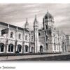 Postal de Papel Mosteiro dos Jeronimos em Preto e Branco