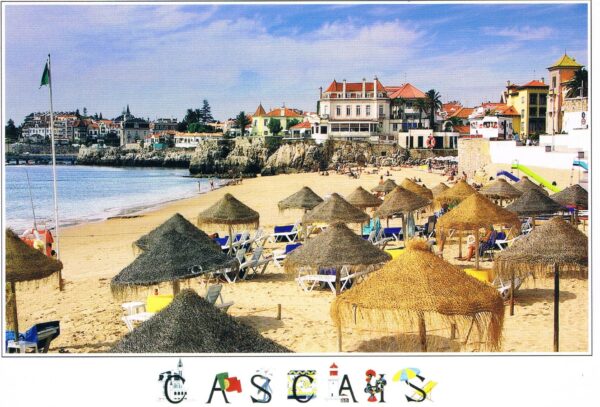 Postal de Papel com imagem praia de Cascais