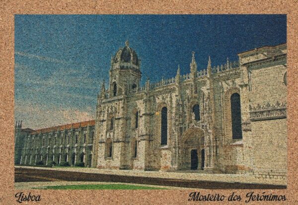 postal de cortiça imagem mosteiro dos jerónimos