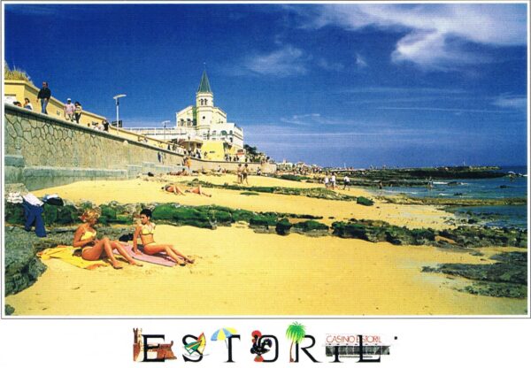 Postal de Papel com imagem Praia no Estoril