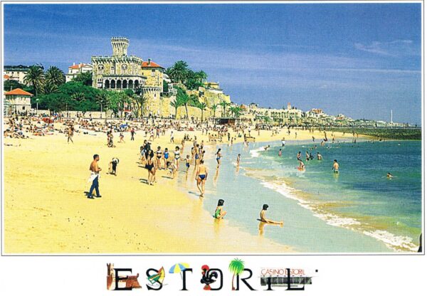 Postal de Papel Imagem Praia no Estoril