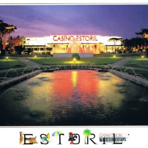 Postal de Papel com Imagem do Casino Estoril à Noite
