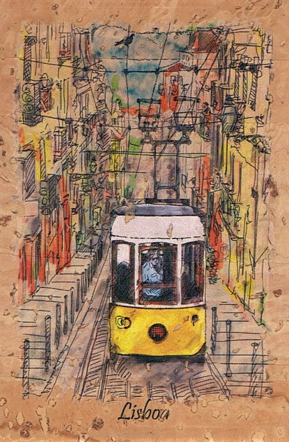 Magnético de Cortiça Imagem de Elétrico em Pintura