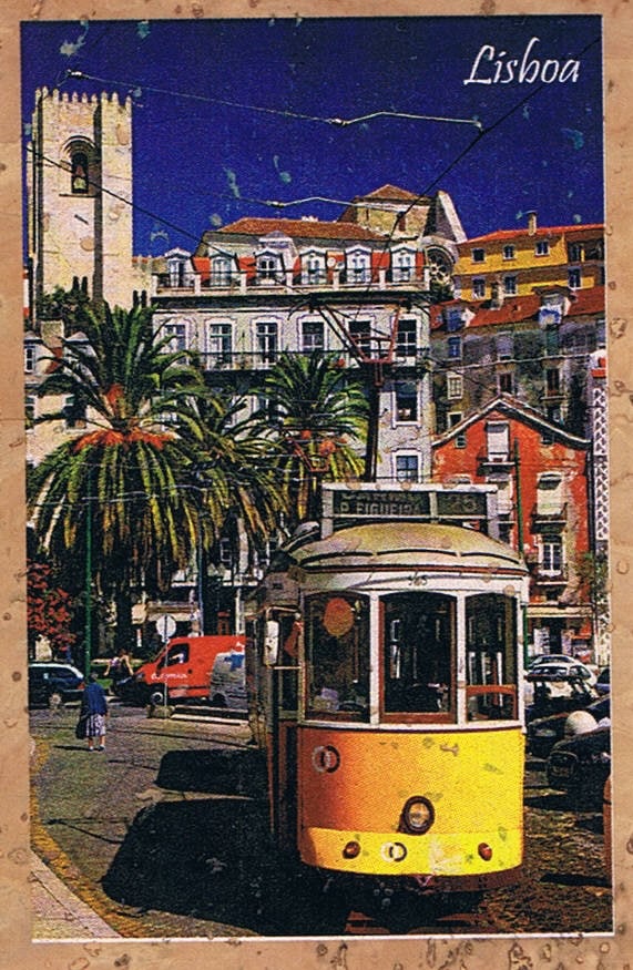 Magnético de Cortiça Imagem elétrico de Lisboa