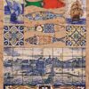 Magnético de Cortiça Portugal com imagens de Azulejos e Sardinha