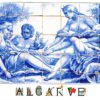Postal de Papel do Algarve, azulejos palácio de estoi