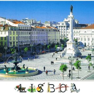 Postal de Papel com Imagem Praça do Rossio