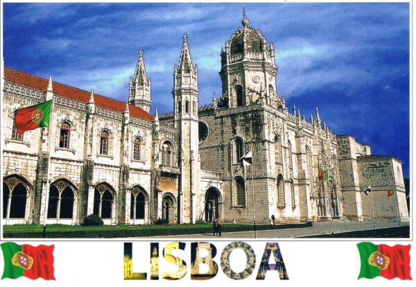Postal de Papel Mosteiro dos Jeronimos em Lisboa