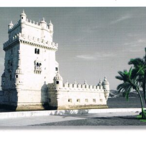 Postal de Papel Torre de Belém em Preto e Branco