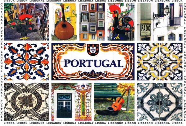 Postal de Papel Imagens de Portugal e Azulejos