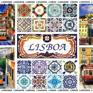 Postal de Papel Imagens de Lisboa e Azulejos