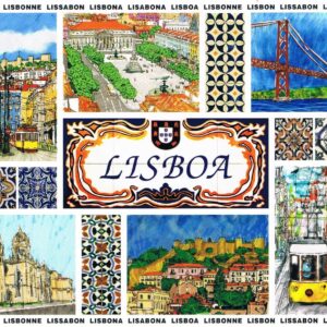 Postal de Papel Imagens de Lisboa em Pintura e Azulejos