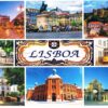 Postal de Papel com várias Imagens de Lisboa