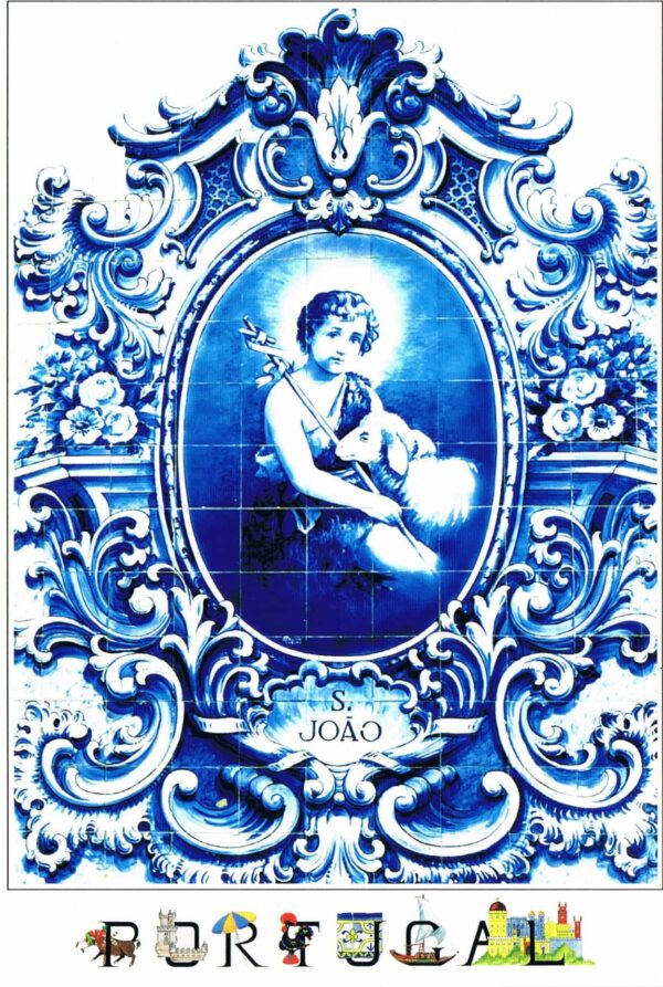 Postal de papel Imagem São joão em Azulejo de portugal