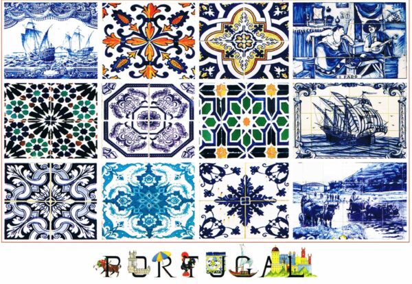 Postal de Papel Imagens de Azulejos Portugal