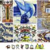 Postal de papel Imagens de Azulejos portugal