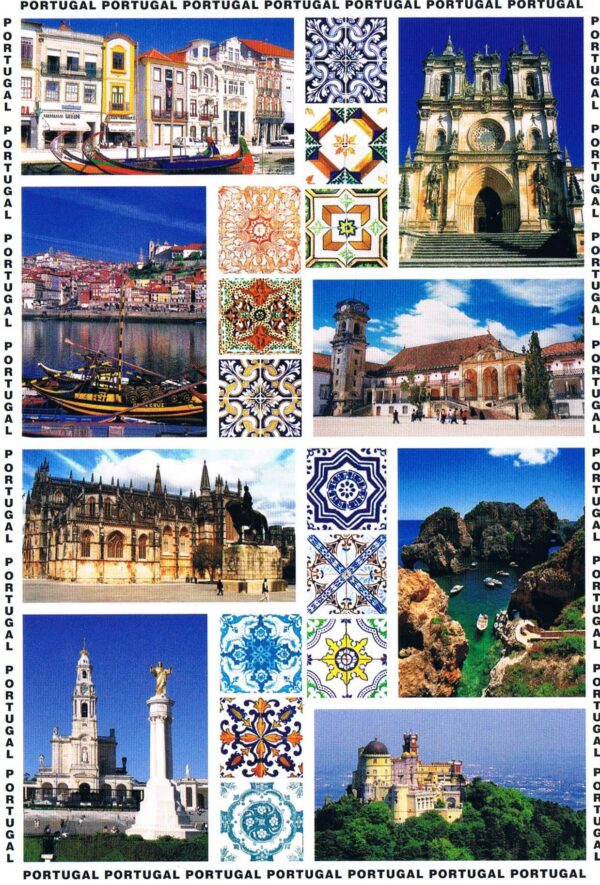 Postal de Papel imagens de Portugal e Azulejos