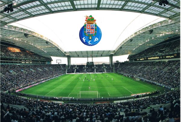 Postal de Papel de Futebol imagem campo do Porto