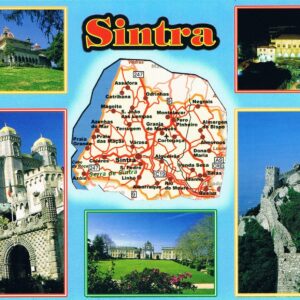 Postal de Papel Imagens de Sintra e Mapa