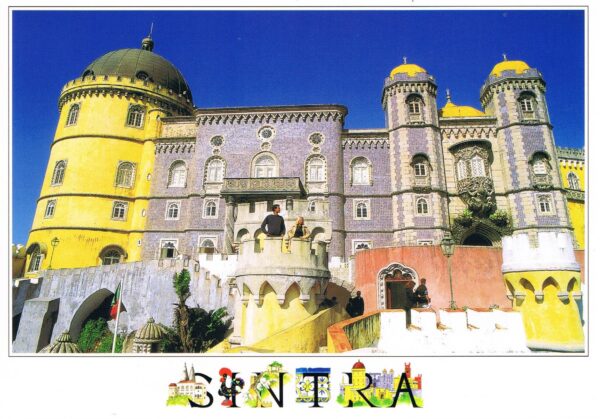 Postal de Papel com imagem do Palácio da Pena em Sintra