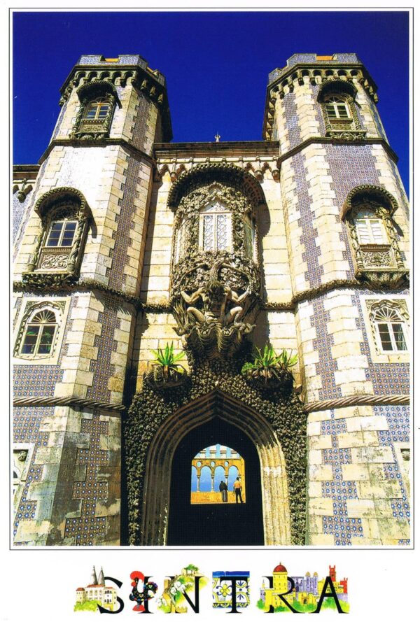 Postal de Papel com imagem Palácio da Pena em Sintra